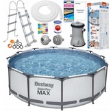 Bestway - opzetzwembad - 366x100 cm - compleet met accessoires