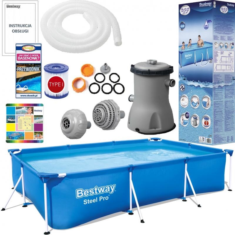 Bestway - opzetzwembad - 300x201x66 cm - met filterpomp