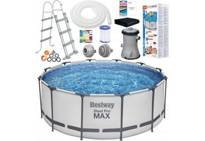 Bestway - opzetzwembad - 366x122 cm - compleet met accessoires
