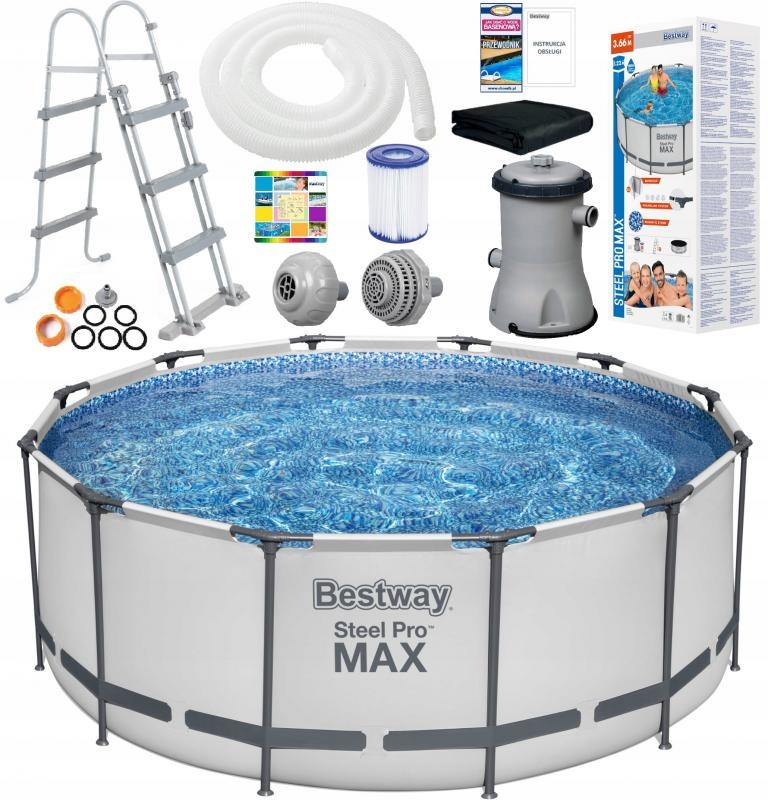 Bestway - opzetzwembad - 366x122 cm - compleet met accessoires