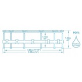 Bestway - opzetzwembad - 366x122 cm - compleet met accessoires