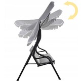 Gardenline - schommelbank - tuinbank - 170x110x153 cm - grijs