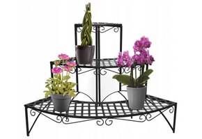 Gardenline - plantenrek - opklapbaar - 60x60x60 cm - zwart