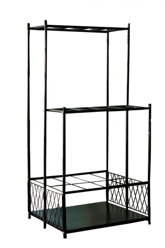 Gardenline - plantenrek - metaal - 60x125x50 cm - zwart