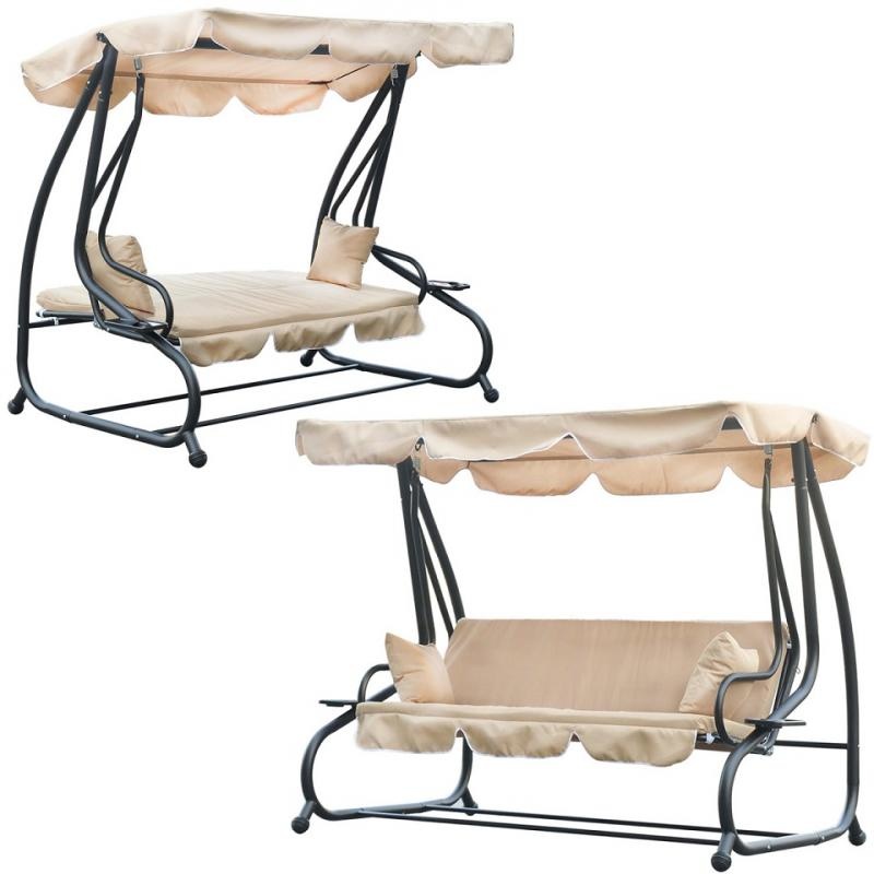 Gardenline - schommelbank - tuinbank - 210x120x170 cm - beige