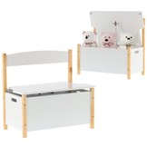 Speelgoedbank - hout - wit - 60x34,5x56 cm