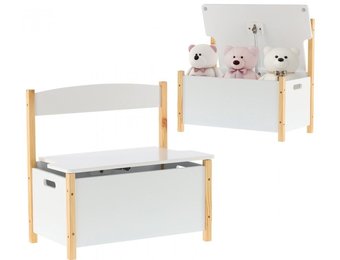 Speelgoedbank - hout - wit - 60x34,5x56 cm