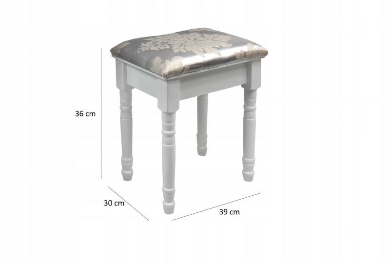 Kaptafel - met spiegel en kruk - LED-verlichting - 74x137x40 cm