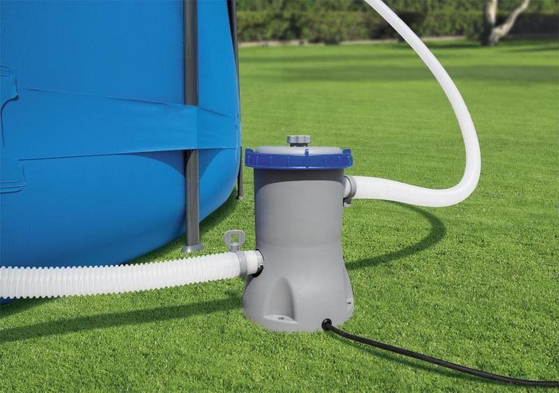 Bestway - zwembadpomp - met filter - 2006 liter/uur - grijs