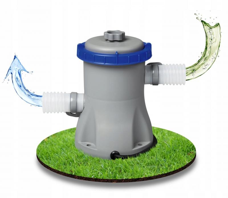 Bestway - zwembadpomp - met filter - 2006 liter/uur - grijs