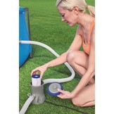 Bestway - zwembadpomp - met filter - 2006 liter/uur - grijs