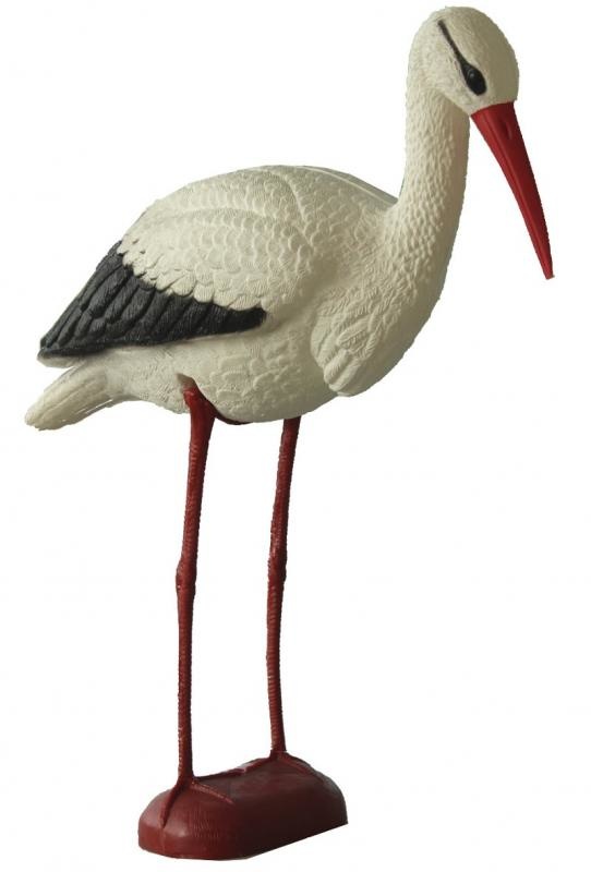 Gardenline - ooievaar - tuindecoratie - duurzaam kunststof - 73x26x82 cm