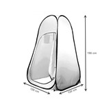 Gardenline - douchetent - opvouwbaar - 190x120x120 cm - blauw