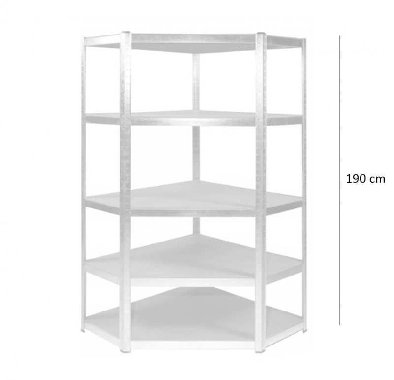 Stellingkast - 5 planken - stabiel - 180x90x30 cm
