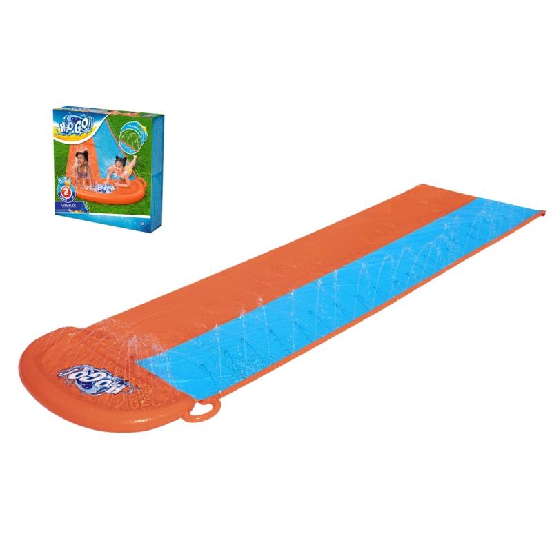Bestway - waterbaan - dubbele glijbaan - 488 cm - blauw oranje