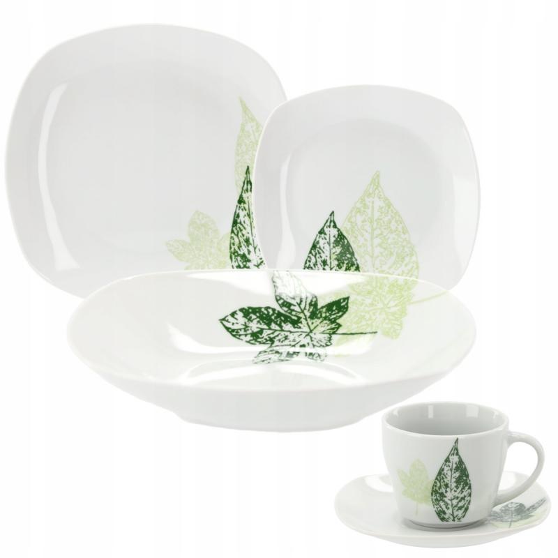 Cookline - serviesset - 6 personen - 30 delig - wit groen