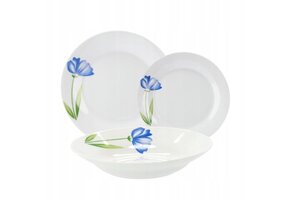 Cookline - serviesset - 6 personen - 18 delig - blauwe bloem
