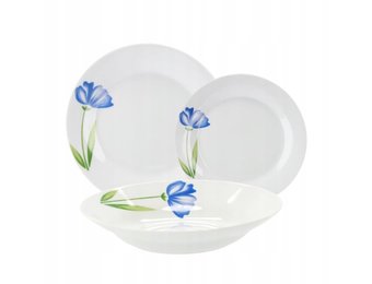 Cookline - serviesset - 6 personen - 18 delig - blauwe bloem