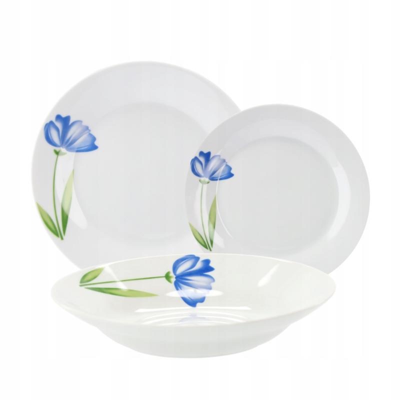 Cookline - serviesset - 6 personen - 18 delig - blauwe bloem