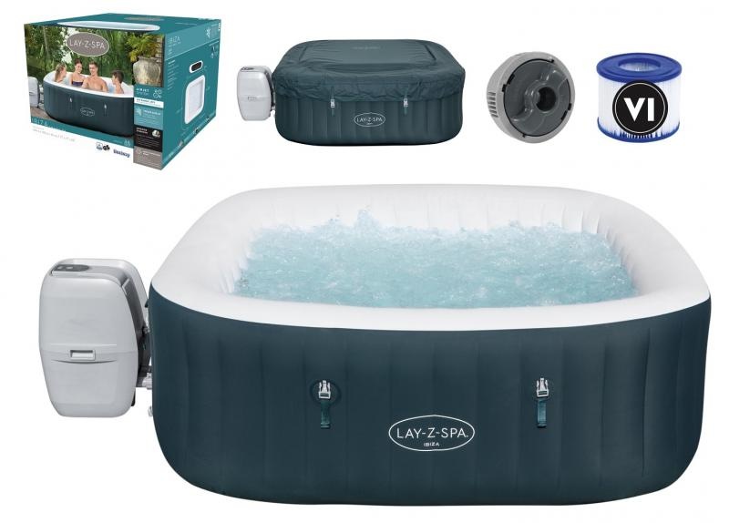 Bestway - opblaasbare jacuzzi - met afdekzeil - 180x180x66 cm