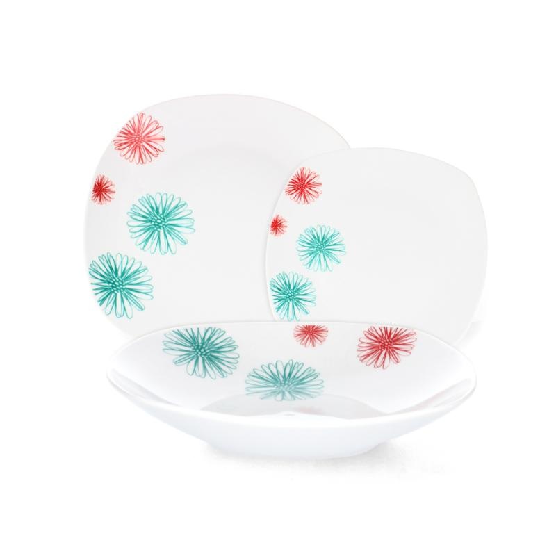 Cookline - serviesset - 6 personen - 18 delig - bloemen