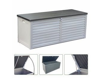 Gardenline - tuinbox - kunststof staal - 390L - grijs zwart