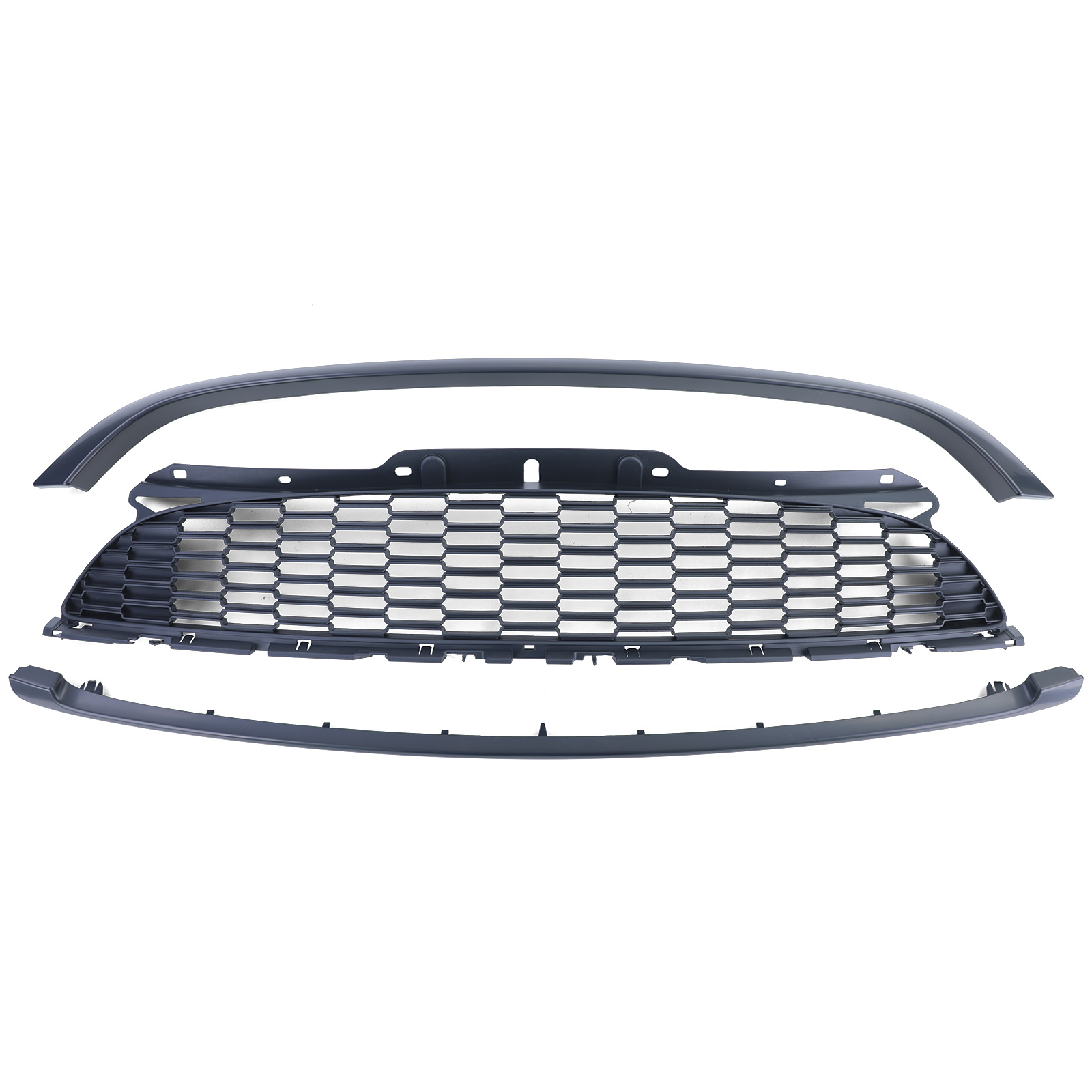 Sport radiateurrooster - Mini Cooper R56 Cabrio R57 - 3-delige set - ZWART MAT