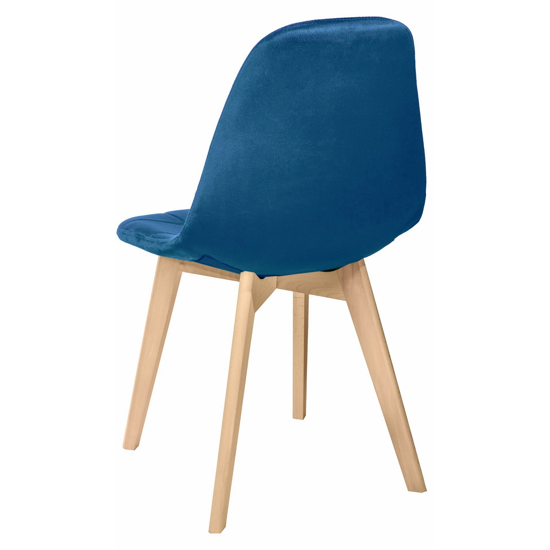 Eetkamerstoel - 83x45x40cm - Velours - Marineblauw