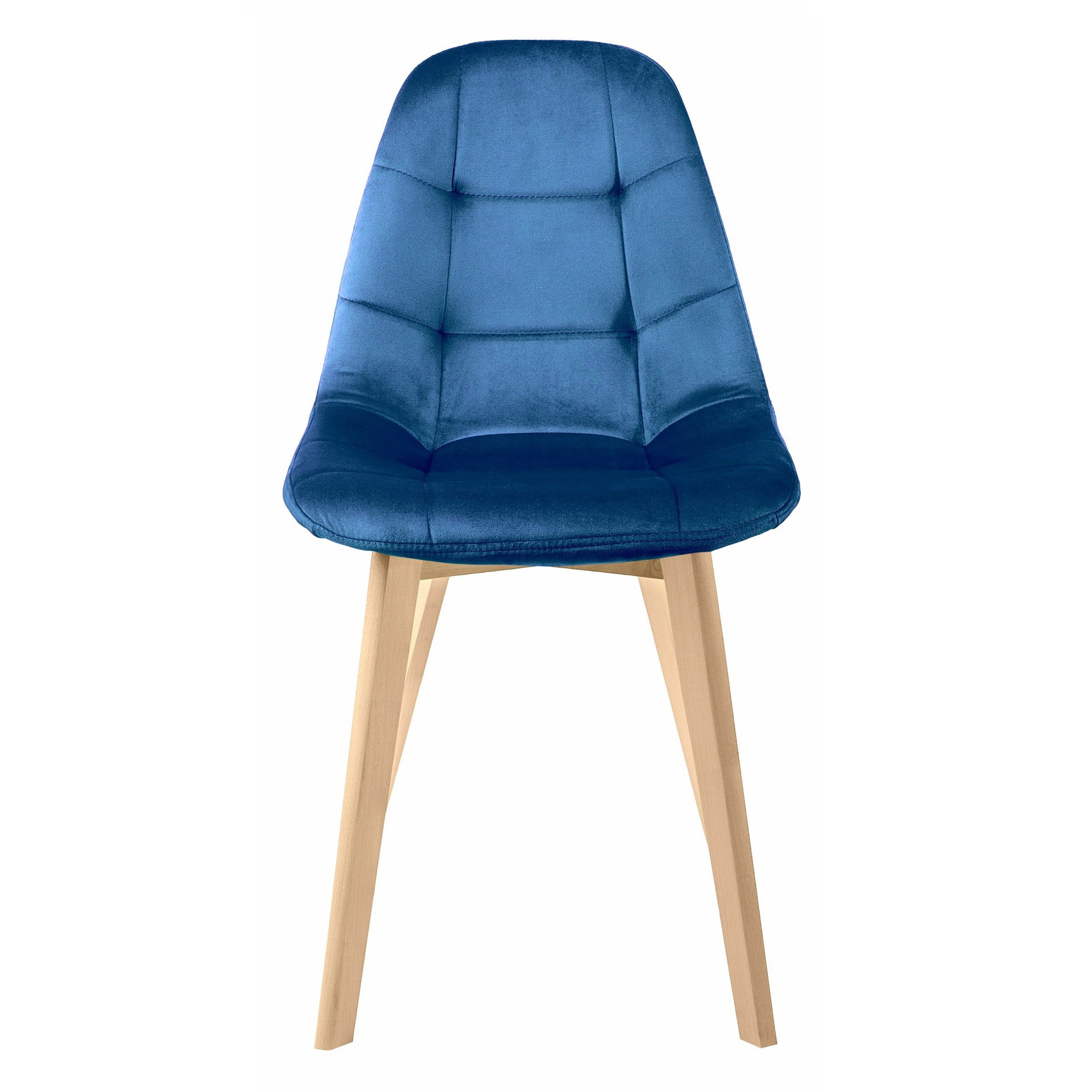 Eetkamerstoel - 83x45x40cm - Velours - Marineblauw