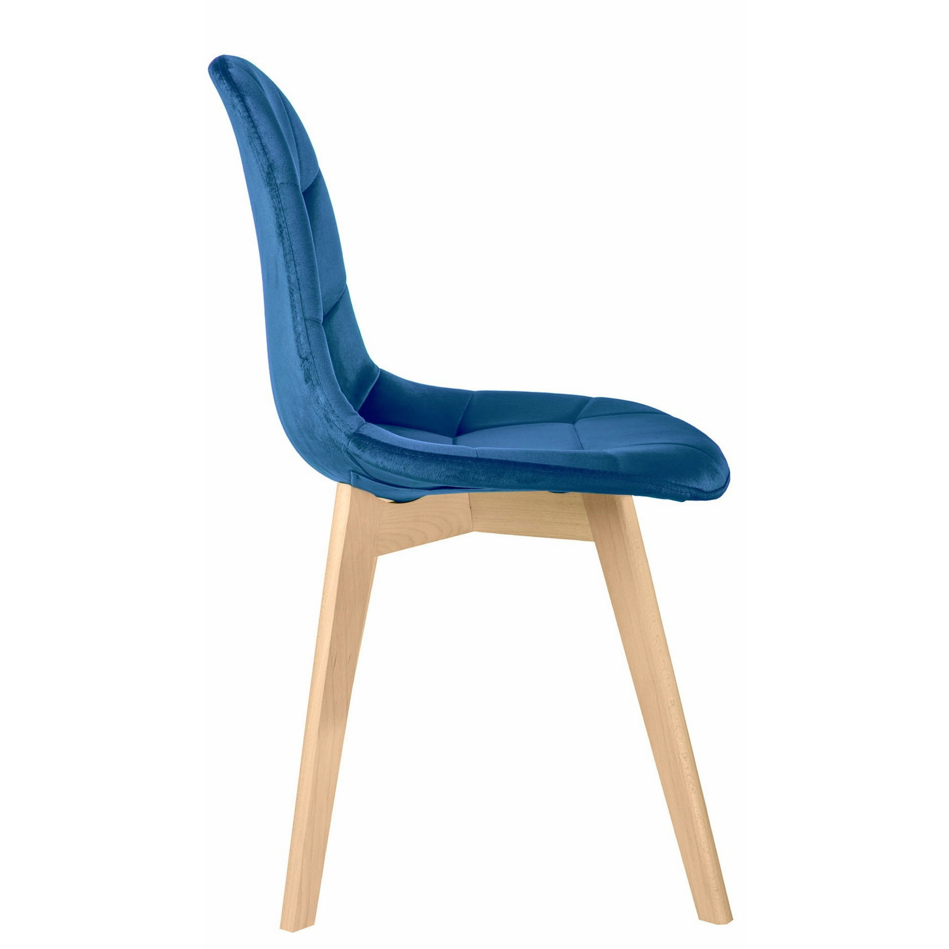 Eetkamerstoel - 83x45x40cm - Velours - Marineblauw