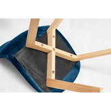 Eetkamerstoel - 83x45x40cm - Velours - Marineblauw