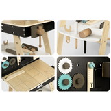 Kinderwerkplaats - 74x50x30 - inclusief accessoires - houten speelgoed - schoolbordverf