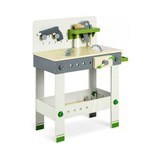 Houten werkplaats - 71,5cm - inclusief gereedschap - blank hout