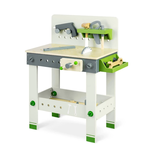 Houten werkplaats - 71,5cm - inclusief gereedschap - blank hout