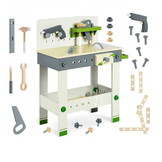 Houten werkplaats - 71,5cm - inclusief gereedschap - blank hout