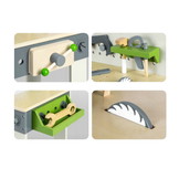 Houten werkplaats - 71,5cm - inclusief gereedschap - blank hout