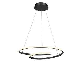 Ringlamp - 70x2cm - Gebogen rand - Zwart