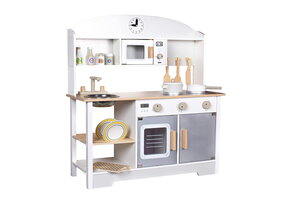 Kinderkeuken - 68x25.5x82cm - Houten vintage - Licht & geluid - Met accessoires