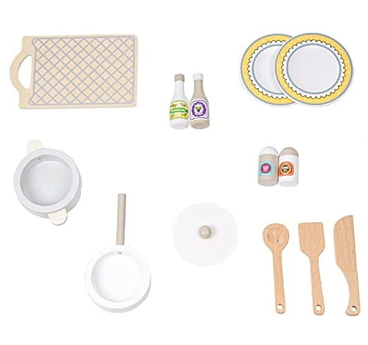 Kinderkeuken - 68x25.5x82cm - Houten vintage - Licht & geluid - Met accessoires