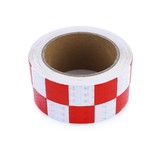 Afzetlint - zelfklevende signaaltape - 60 m - rood wit