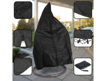 Beschermhoes - voor hangstoel - 190x100 cm - zwart