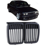 Grill nieren - BMW 3 Serie E30 82-94 - sportieve look - zwart mat