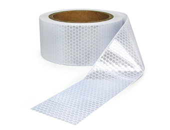 Afzetlint - zelfklevende signaaltape - 60 m - wit