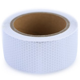 Afzetlint - zelfklevende signaaltape - 60 m - wit