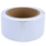 Afzetlint - zelfklevende signaaltape - 60 m - wit