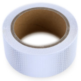 Afzetlint - zelfklevende signaaltape - 60 m - wit