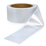 Afzetlint - zelfklevende signaaltape - 60 m - wit