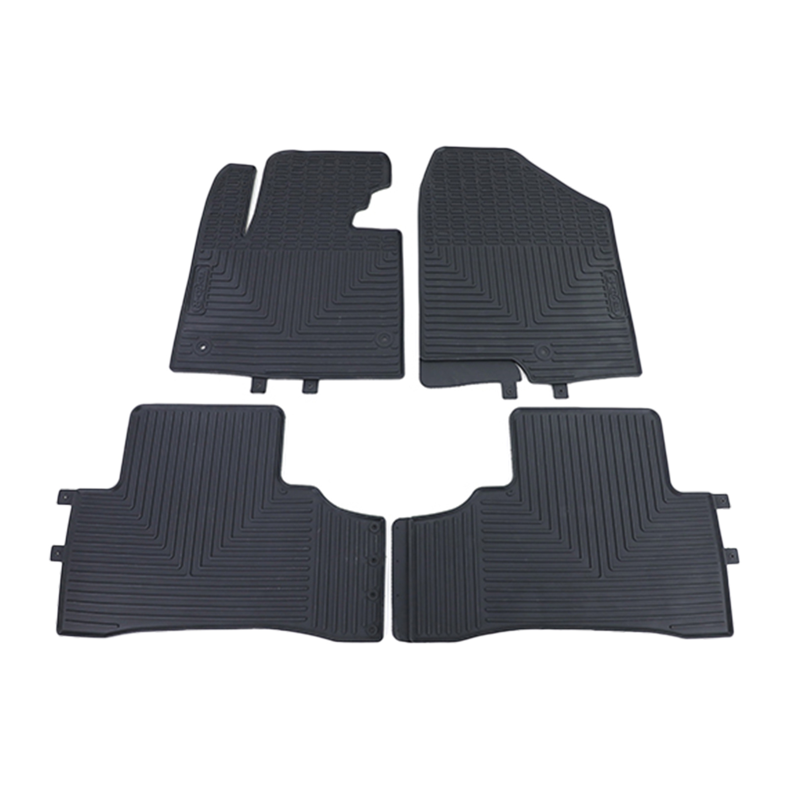 Vloermatten - Hyundai Santa Fe 3 DM 12-15 - Premium rubber - Zwart