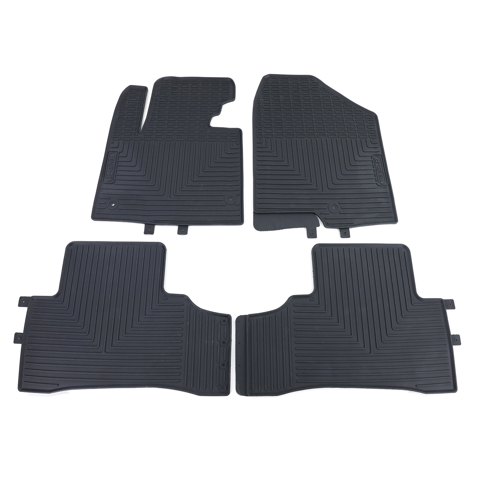 Vloermatten geschikt voor Hyundai Santa Fe 3 DM 12-15 - Premium rubber - Zwart