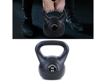 Kettlebell - swingbar - 10 kg - zwart